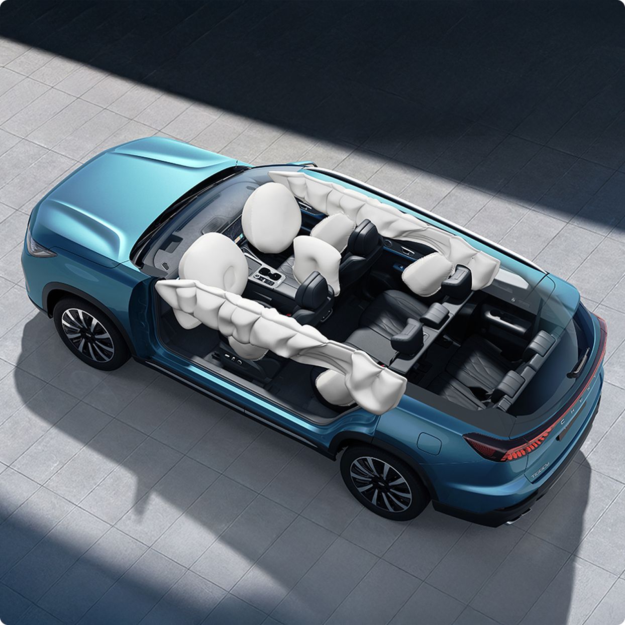 chery tiggo 8 csh ถุงลมนิรภัย​ 10 ตำแหน่ง